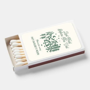 Camp Rustic Hand Drawn Funny Bachelorette Matchboxes