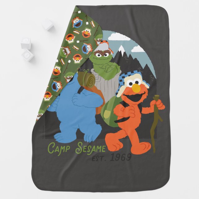 Camp Sesame Street EST. 1969 Baby Blanket (In Situ)