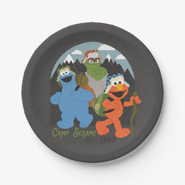 Camp Sesame Street EST. 1969 Paper Plates (Front)
