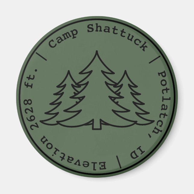 Camp Shattuck - Stamp Logo - Magnet (Front)