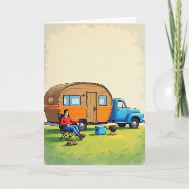 Camp Site Fathers Day Card (Front)