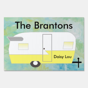 CAMP SITE SIGN   Vintage Shasta   Personalize It!