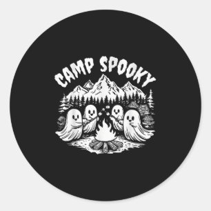 Camp Spooky Summerween Summer Halloween Cute Ghost Classic Round Sticker