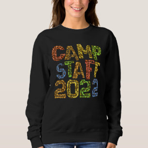 Camp Staff 2022 Leopard Print Host Summer Counselo Sweatshirt