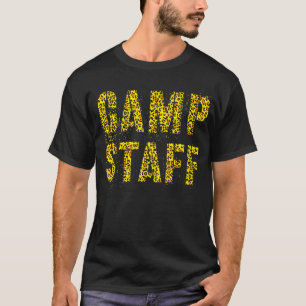 CAMP STAFF Leopard Print Host Summer Counselor Tea T-Shirt