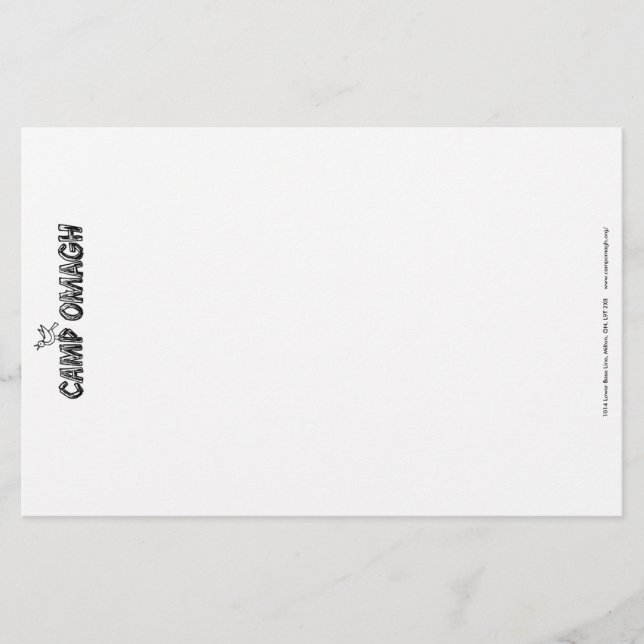 Camp Stationary Stationery (Front)