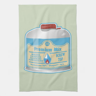 Camp stove fuel canistier propane isobutane kitchen towel