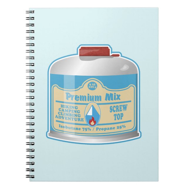 Camp stove fuel canistier propane isobutane notebook (Front)