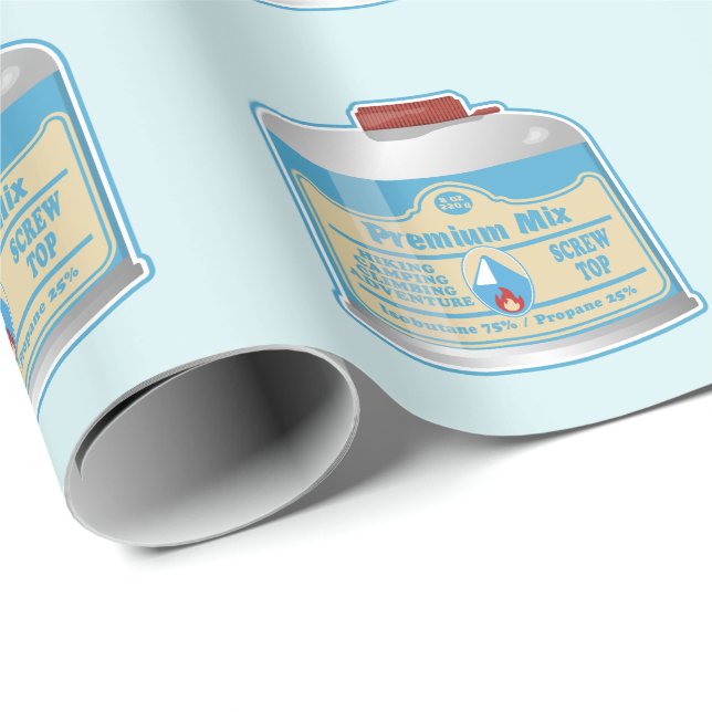 Camp stove fuel canistier propane isobutane wrapping paper (Roll Corner)