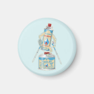 Camp stove gas canisters funny hiking magnet