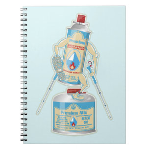 Camp stove gas canisters funny hiking notebook