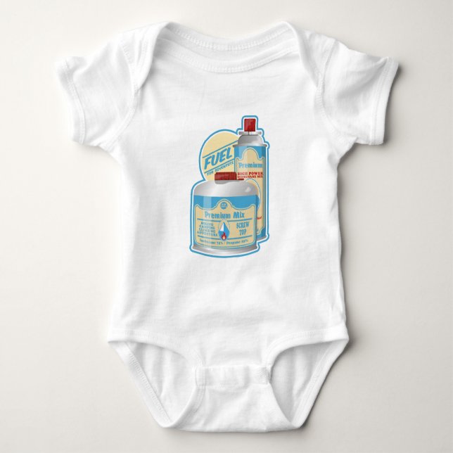 Camp Stove gas canisters Propane Butane Baby Bodysuit (Front)