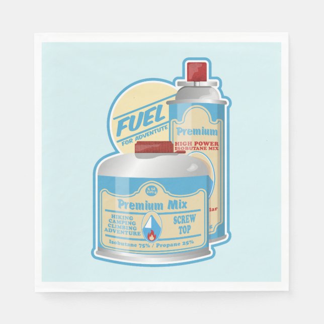 Camp Stove gas canisters Propane Butane Napkins (Front)