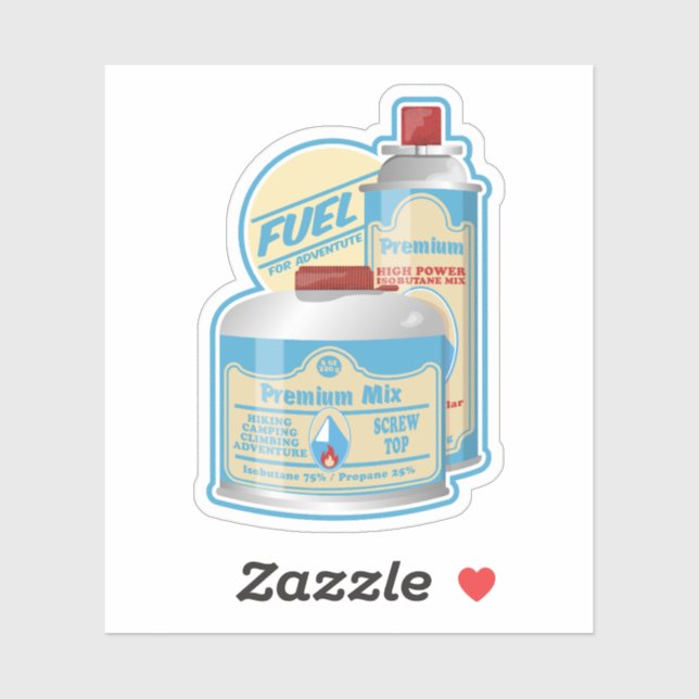 Camp Stove gas canisters Propane Butane Sticker (Sheet)