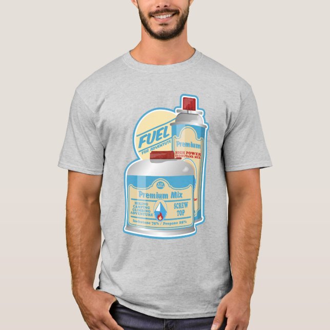 Camp Stove gas canisters Propane Butane T-Shirt (Front)