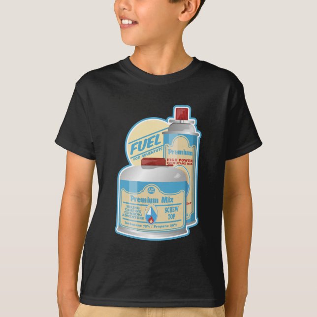 Camp Stove gas canisters Propane Butane T-Shirt (Front)