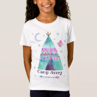 Camp T-Shirt Girl Camping T-Shirt