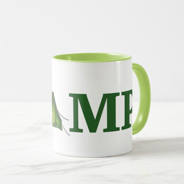 Camp Tent Summer Camping Hiking Outdoors Mug (Front Right)