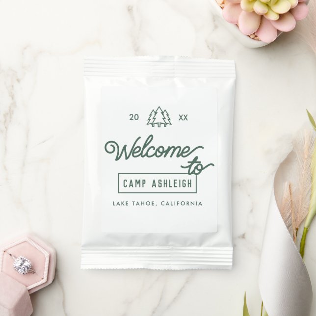 Camp Theme Bachelorette Party Custom Label Hot Chocolate Drink Mix (Wedding)