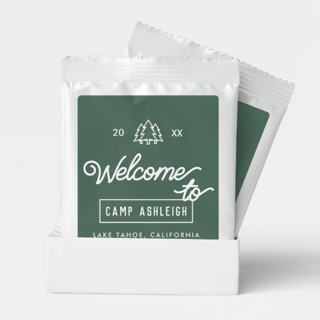Camp Theme Bachelorette Party Custom Label Hot Chocolate Drink Mix (Pair)