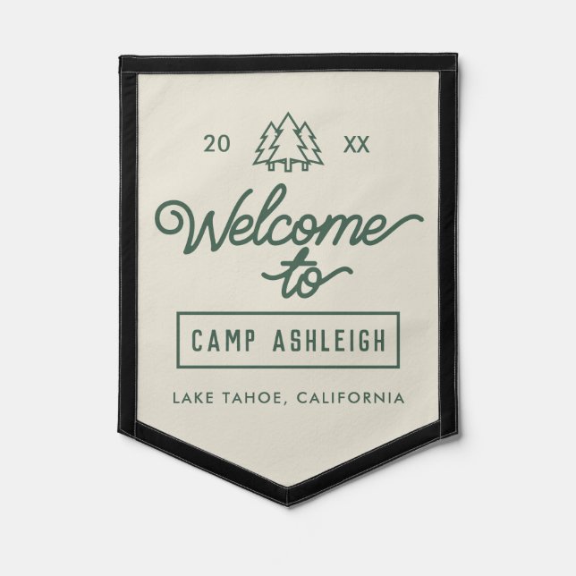 Camp Theme Bachelorette Party Pennant (Front)