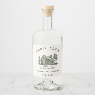 Camp Theme Camping Weekend Bachelorette Party Liquor Bottle Label
