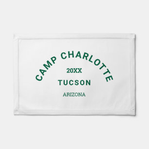 Camp Theme Forest Green Crest Bachelorette Pennant