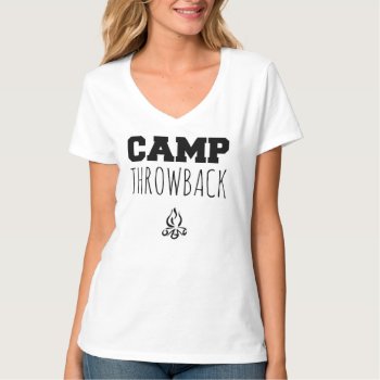 Camp Throwback Women's V-neck T-shirt by CampThrowback at Zazzle