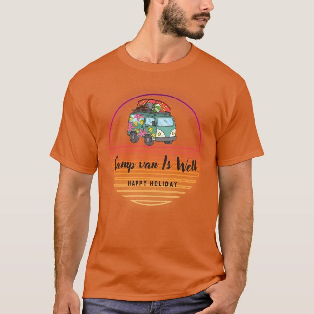 Camp Van is Well Happy Holiday T-Shirt (Front)