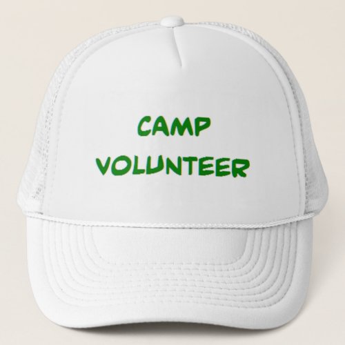 camp volunteer trucker hat