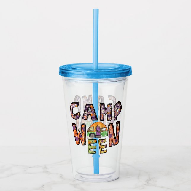 Camp Ween Halloween Camper Design Acrylic Tumbler (Front)