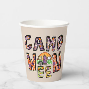 Camp Ween Halloween Camper Design Paper Cups