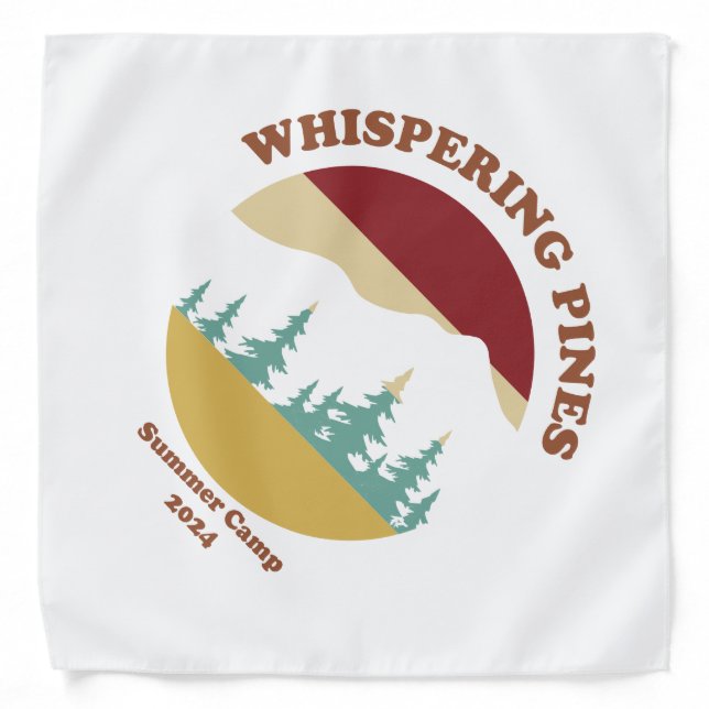 Camp Whispering Pines Bandana (Front)