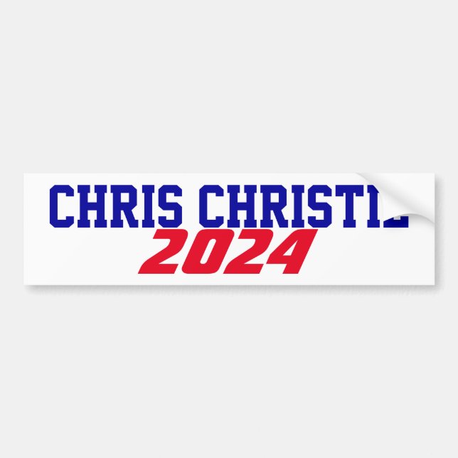 Campaign 2024 Chris Christie candidate President Bumper Sticker (Front)