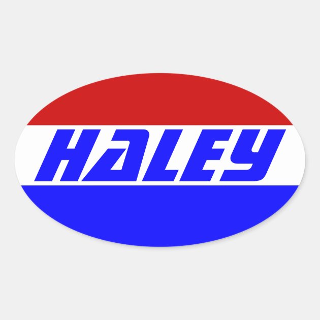 Campaign 2024 Election Next President Nikki Haley Oval Sticker | Zazzle