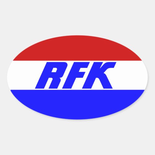 Campaign 2024 election President RFK JR Kennedy  Oval Sticker
