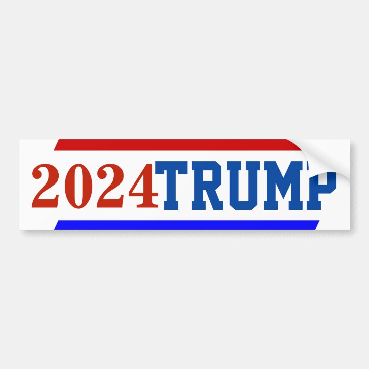 Campaign 2024 election President TRUMP Bumper Sticker Zazzle