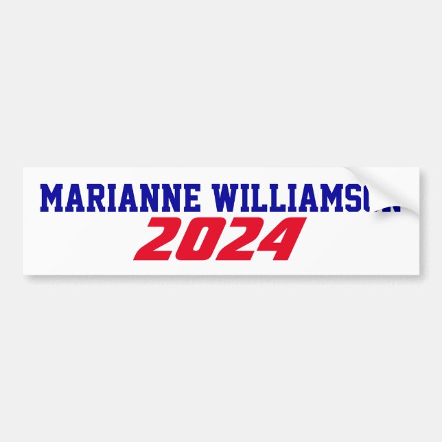 Campaign 2024 Marianne Williamson President USA Bumper Sticker (Front)