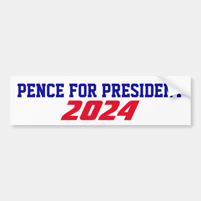 Campaign 2024 Mike Pence for President candidate Bumper Sticker Zazzle