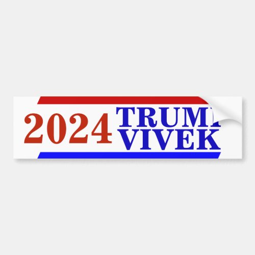 Campaign 2024 President TRUMP VIVEK Ramaswamy Bumper Sticker
