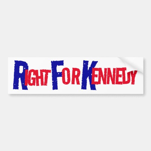 Campaign 2024 Robert Kennedy Jr RFK right for USA Bumper Sticker