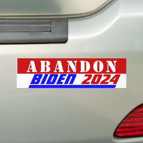 Campaign 2024 to abandon President Joe BIDEN USA Bumper Sticker