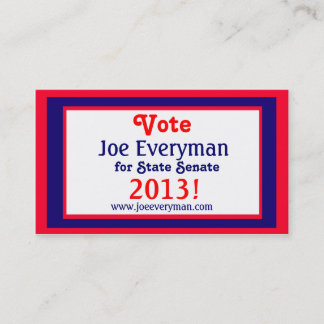 Campaign Candidate 2013 Calendar Wallet Card Std