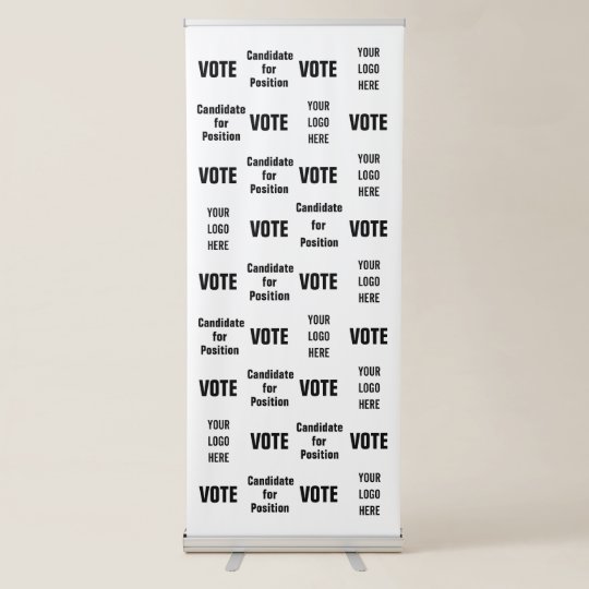 Campaign Election Night Vote Selfie Background Retractable Banner
