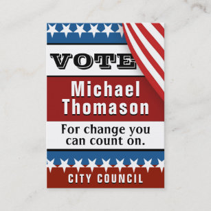 Campaign Election Template Business Card