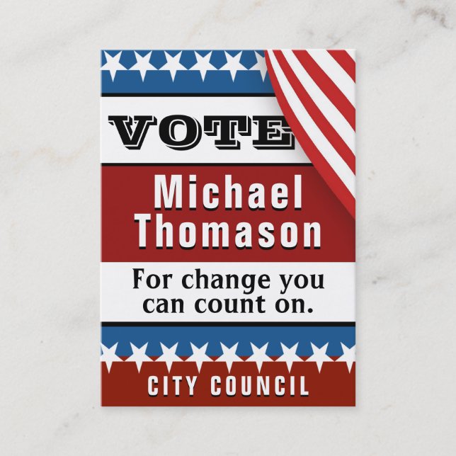 Campaign Election Template Business Card (Front)