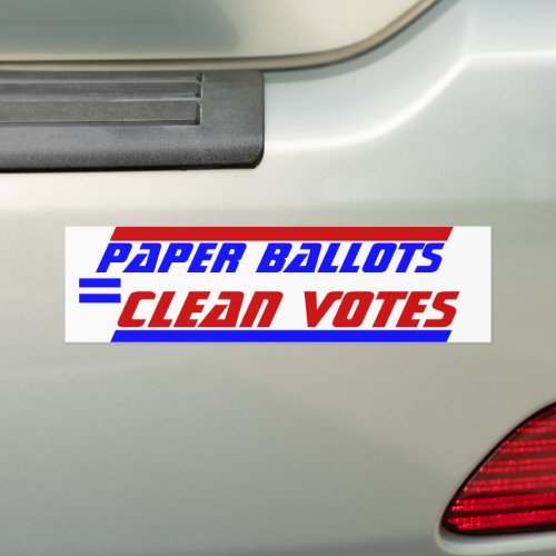 Campaign for clean vote election Paper Ballot Bumper Sticker