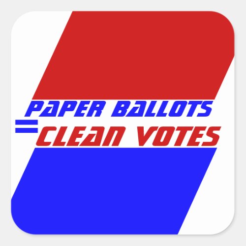 Campaign for clean vote election Paper Ballot Square Sticker