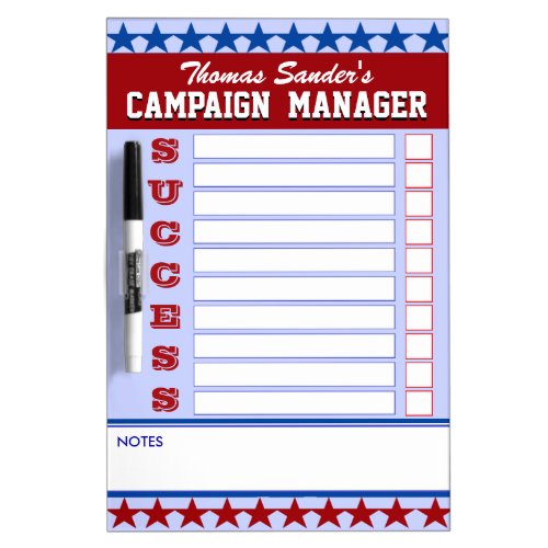 Campaign Manager Planner Dry Erase Board