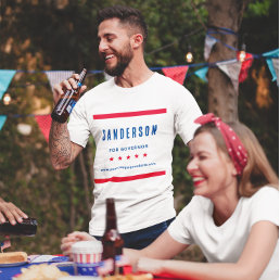 Campaign Name Red White Blue Political Election T-Shirt